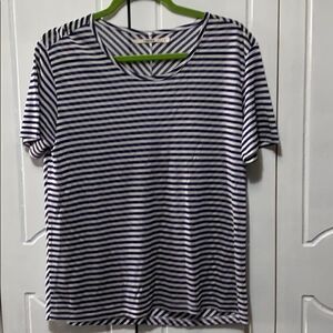 J Brand navy/white striped top blouse size small